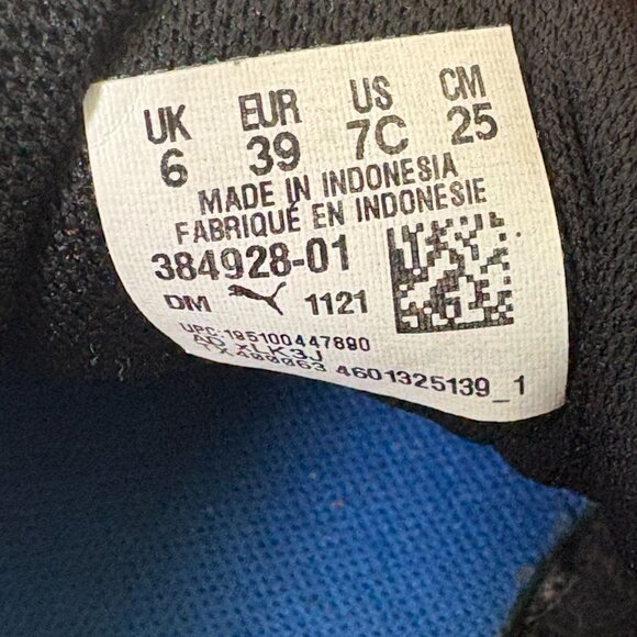 Puma SmileyWorld Suede Kids Sneakers Size 7 C Royal Blue Gold Shoes 384928-01 - Picture 9 of 11